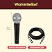 Pyle Professional Dynamic Vocal Microphone - Moving Coil Dynamic Cardioid Unidirectional Handheld Microphone with ON/OFF Switch Includes 15ft XLR Audio Cable to 1/4'' Audio Connection - PDMIC59