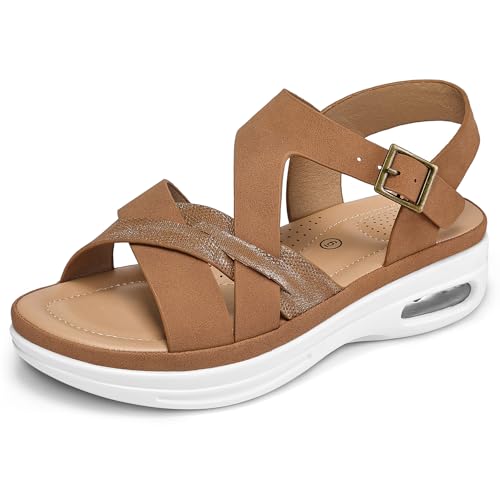mysoft Women's Air Cushioned Walking Sandals