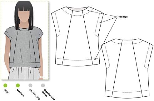 Style ArcSewing Pattern - Ethel Designer Top (Sizes 18-30) - Click for Other