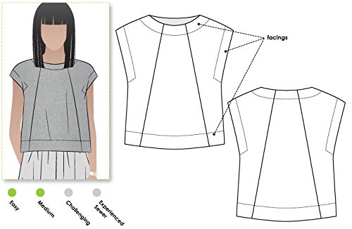 Style Arc Sewing Pattern - Ethel Designer Top (Sizes 18-30) - Click for Other