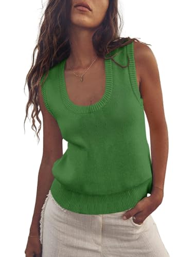 Image of Saodimallsu Women's Ribbed Knit Sweater Vest