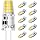TAIYALOO G4 LED Bulb 3W 3000K Warm White Bi-Pin T3 JC Type 12V AC/DC 20W-25W Halogen Bulb Replacement for Landscape Lighting, RV, Under Cabinet Puck Light, Chandelier, 10-Pack