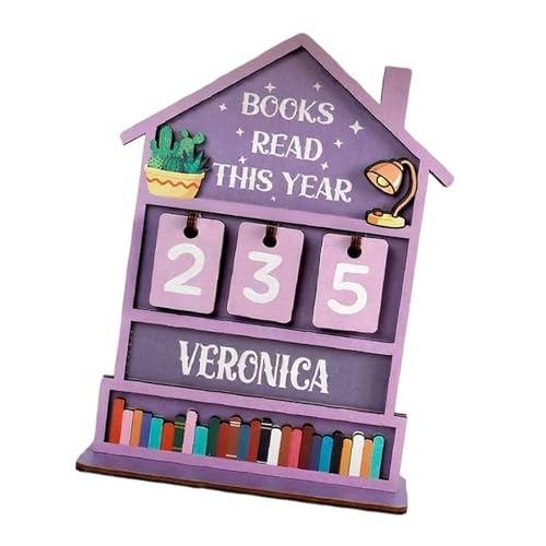 Wooden Book Counter Promoting Green Reading Habits Simple Operations Readings Trackers Home School Library Reading Aid "Reading 