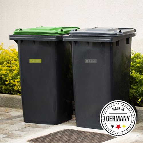 younikat 5 Stück Mülleimer-Aufkleber zur Mülltrennung I 10 x 3 cm I Abfall Recycling I UV- und witterungsbeständig I für Innen- und Außenbereich I Sticker-Set Streifen I you0027