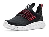 adidas Unisex-Kids Lite Racer Adapt 7.0, Black/White/Better Scarlet, 1