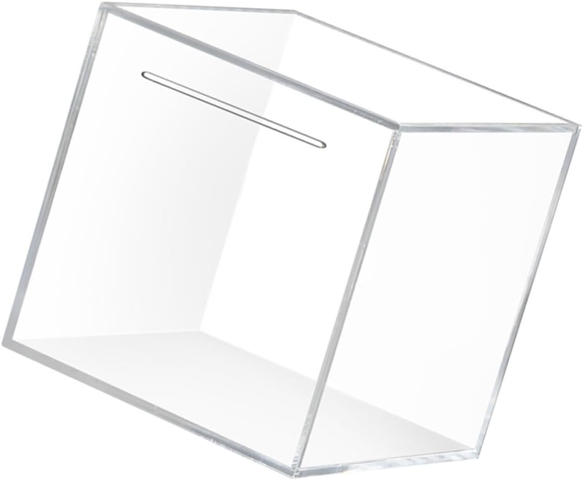 Box Acrylic Piggy Bank Lock Coin Cash Storage Jar Money Bank for Boys and Girls Adults