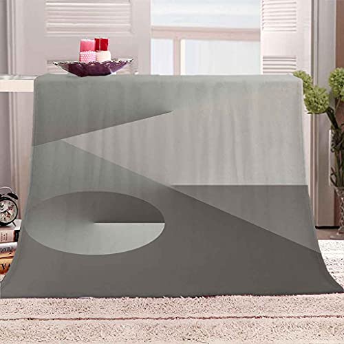 Couverture sofa 3D imprimé gris en flanelle douce et légère - 2