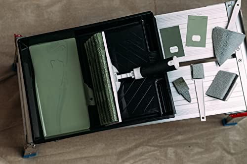 Harris 102012600 Seriously Good Walls & Ceilings Paint Set 9in, Handle, Large Corner Edging Window, 1 x Extended Sash Pad, 1 x 9 Tray