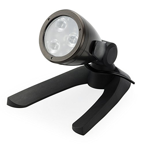 Aquascape 3-Watt Submersible Underwater Warm White LED Spotlight for Ponds, Water Features & Landscape Lighting, 84033