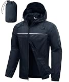SWISSWELL Mens Rain Jacket & Coats Packable Lightweight Waterproof Windbreaker Hooded for Golf...