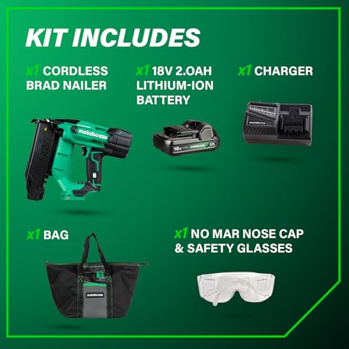 Metabo HPT Brushless Brad Nailer Kit