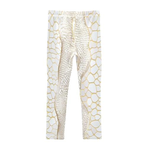 Snake Gold Skin Print Girls Casual Leggings for Kids Printed Long Pant Bottoms Stretch and Soft2