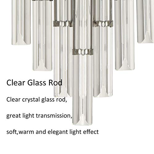 Holkirt Mid-Century Wall Sconce Lighting Modern Crystal Rod Vanity Light For Bedroom Living Room Bathroom 2-Light #TOP2