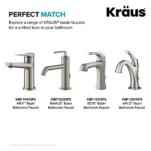 KRAUS Pop-Up Drain for Bathroom Sink with Overflow in Spot-Free Stainless Steel, PU-11SFS by Kraus - Used condition - Image 7
