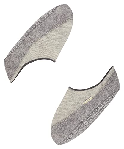 FALKE Stoppersocken Cosyshoe Invisible W Hp Wolle rutschhemmende Noppen 1 Paar, Grau Light Grey Melange 3204, 37-38