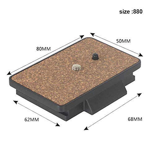 Image of Quick Release Base Tripod Plate for hf 880 Tripod for Video Still Photography Shooting Purpose (Black) (880 Quick Release Plate)