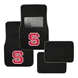Pilot Alumni Group FM-949 Universal Fit Four Piece Floor Mat Set (Collegiate North Carolina Wolfpack)