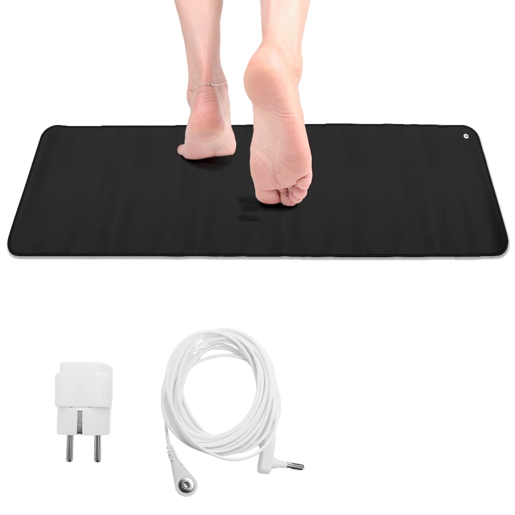 Mattina di messa a terra con cavo EU da 4,6 m, Tappetino di messa a terra per la terra, Mattina di messa a terra da utilizzare come mouse pad o tappetino yoga, tappetino antistatico per il benessere