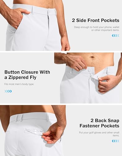 Image of G Gradual Mens Golf Pants Stretch Dress Casual Pants 30 inch /32 inch /34 inch Lightweight Work Travel Slacks for Men with 4 Pockets