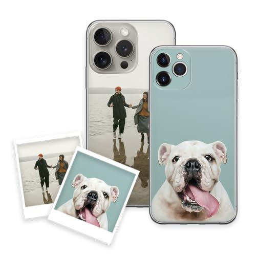[2 Pack] Pevita Funda para iPhone Personalizada con Foto o Imagen | Funda Personalizable para Cualquier iPhone; 16 15 14 13 12 11 X XR Pro MAX...