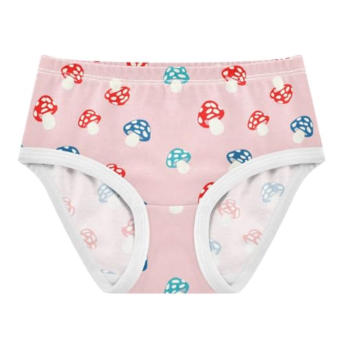 Cute Colorful Mushroom Pink Girls Underwear Toddler 2t Cotton Panties Little Girl Designer Kids Undies Briefs