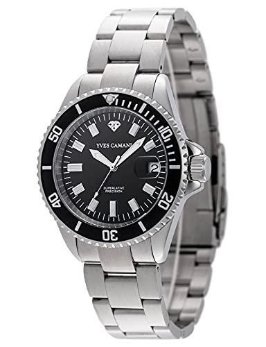 Yves Camani Reloj analogico para Unisex de Cuarzo con Correa en Acero Inoxidable YC1065-A