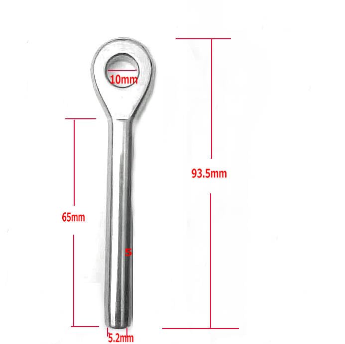 JY-MARINE Stainless Steel 316 Marine Eye End for 1/8
