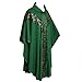 BLESSUME Priest Celebrant Chasuble Catholic Church Father Mass Vestments Robe (Green)