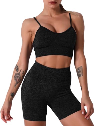 Ensemble de sport court SHEKINI contre les frottements tenue fitness femme