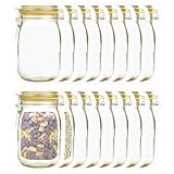 16Pcs Mason Jar Bags (5 oz) - Reusable Ziplock Seal, Leak-Proof Food Storage Bag for Kitchen, Travel, Camping & Picnics(Small)