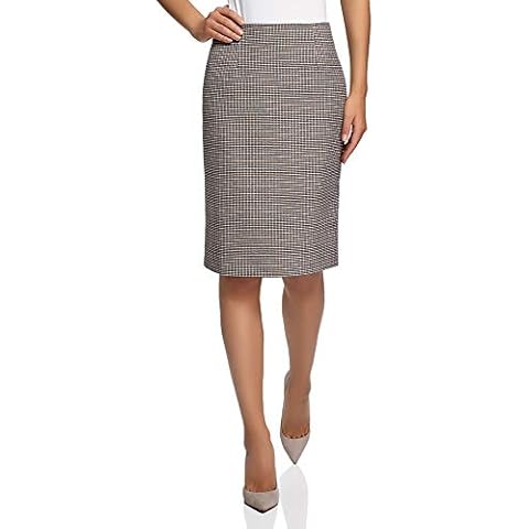 oodji Collection Women's Basic Pencil Skirt, Beige, UK 6 / EU 36 / XS Cover