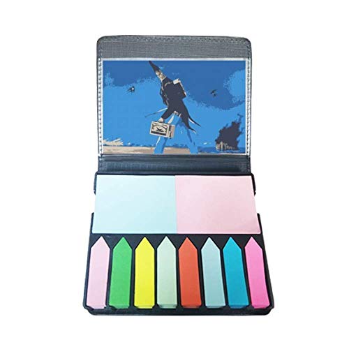 Autocollant note dessin animé bleu pour marque-page et organisation