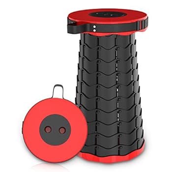 Alternative view of NATURALIFE Portable Retractable Folding Stool Lightweight Adjustable Collapsible Stools Outdoor Indoor Telescoping Foldable Camping Chair for Adults Fishing Hunting BBQ Garden Picnic 880lb, Black