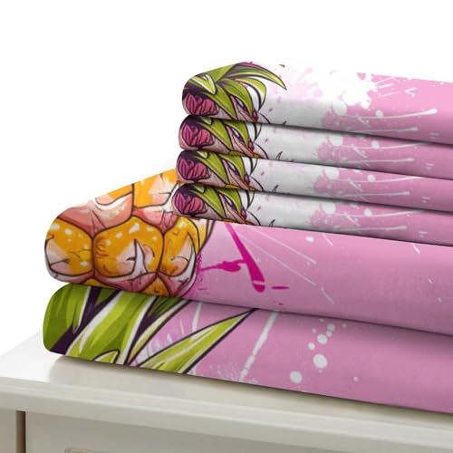 Housse de couette Super King ananas visual art en microfibre premium - 6