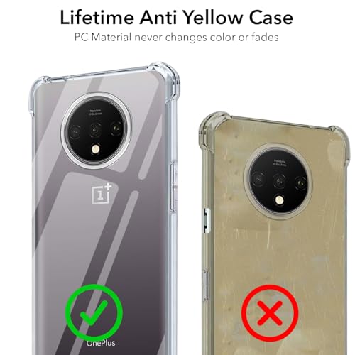 Image of Jkobi Back Cover for OnePlus 7T (Shockproof Crystal Clear Anti Yellow Case | Drop & Camera Protection | Hard Polycarbonate)