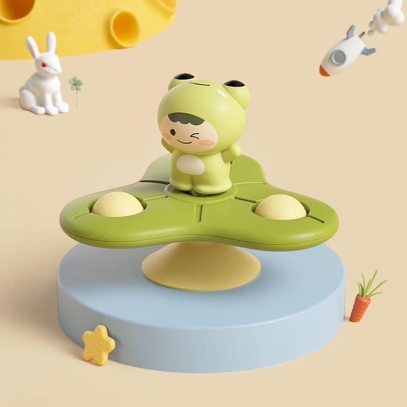 Image of Snaptron Spinner Toy for Baby, Bath and Activity Toys for 6 Month to 1+ Year Old, Montessori Suction Spinners, Stick and Spin