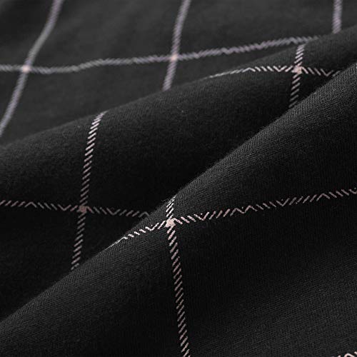Vulcanodon Mens Cotton Pajama Pants, Lightweight Sleep Pants With Pockets Soft Lounge Pajama Pants For Men Plaid Pj Bottoms(Black-Plaid, Xl) #TOP3