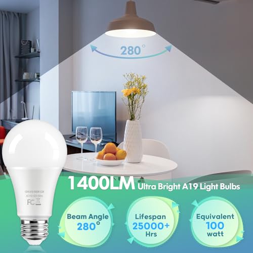 Tobusa A19-12-50/B1BF/24/1 Led Light Bulbs 100 Watt Equivalent 1400 Lumens thumb #1