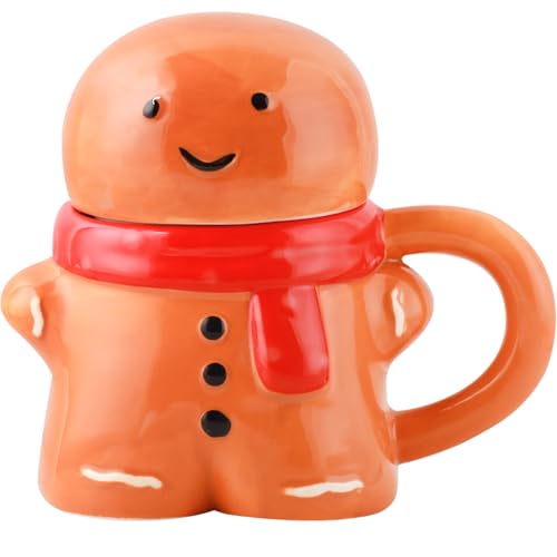 Taza de Cerámica con Tapa Diseño Pan de Jengibre 15 oz miniatura 1
