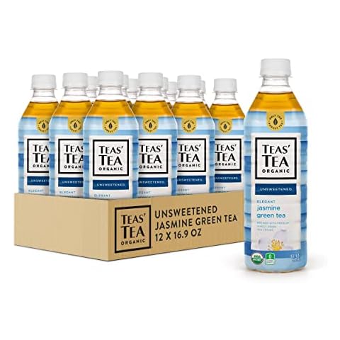 Teas' Tea Unsweetened Jasmine Green Tea 16.9 Ounce (Pack of 12) Organic, Sugar Free, 0 Calories Cover