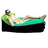 HAKE Inflatable Lounger with Portable Carry Bag for Outdoor and Indoor use (Big Green Sofa)