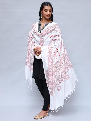 Women's Hare Rama Hare Krishna Prayer Shawl with Lord Ganesha Printed Stole for Pooja2