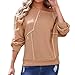 Top Corto Donna Camicetta da Donna a Maniche Lunghe con Scollo Solido Casual da Donna Blusa Taglie Comode