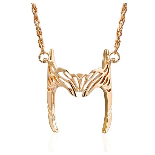 Sphers Dr Strange 2 Scarlet Witch Crown Necklace Wanda Maximoff Pendant Necklace Superhero Jewelry Costume Gold