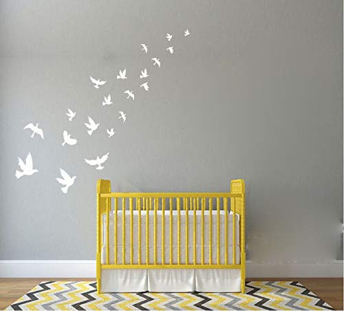 Vinilo Decorativo Pared Pájaros Blancos miniatura 3