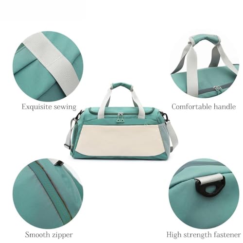 Image of CAVALO - Be Unique Travelling Bags for Luggage Muti- Pocket Sports Duffle Bags for Men and Women with Wet Pocket & Shoe Compartment Weekender Overnight Gym Bags for Women (Green)