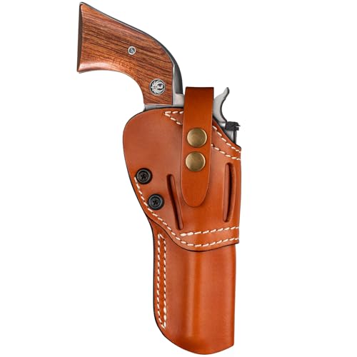 Revolver 22 4.75 Inch Leather Holster for Ruger Wrangler 4 5/8