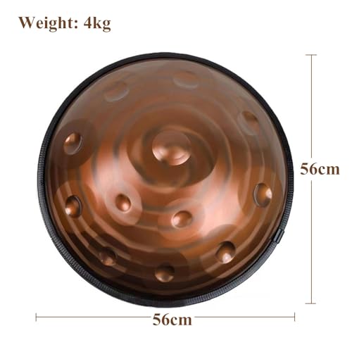 Handpan ORANGES acero 22 pulg 9 notas Gold-440H miniatura 7
