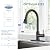 Arofa Matte Black Kitchen Faucet, Kitchen Sink Faucet with Pull Down Sprayer Single Handle Stainless Steel Commercial Modern for 1 or 3 Hole Farmhouse Camper Laundry Utility Rv Bar Sinks