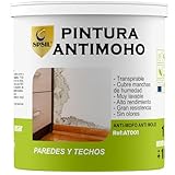 SPSIL Pintura Antimoho - Previene la aparición de moho - Idel para cocina, garaje - Uso Interior/Exterior - Sin olor desagradable - Secado en 2h (Blanco) (1 Kg)
